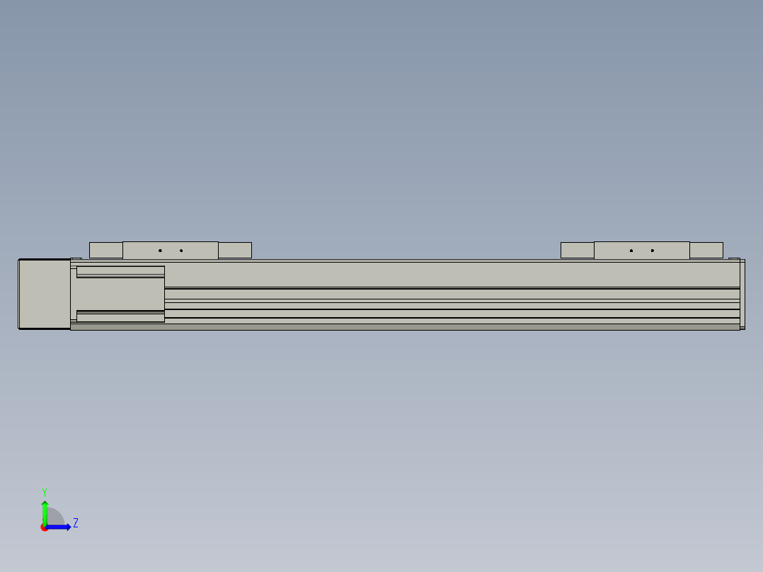 直线模组WG-LHC12-S450-L设计图纸左视图