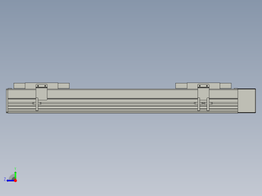 直线模组WG-LHC12-S450-L设计图纸右视缩略图