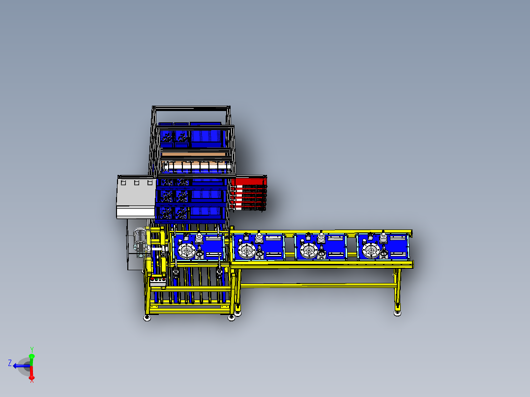 自动翻转+人工组装线sw21可编辑