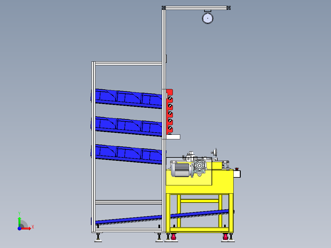 自动翻转+人工组装线sw21可编辑前视图