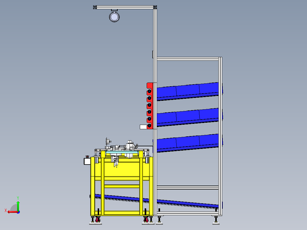 自动翻转+人工组装线sw21可编辑后视图