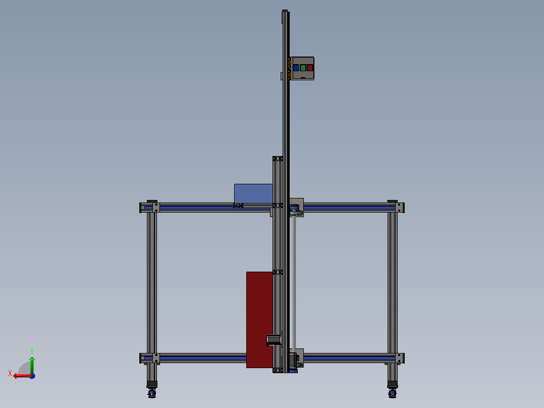 全自动墙体彩绘机设计sw20可编辑后视图