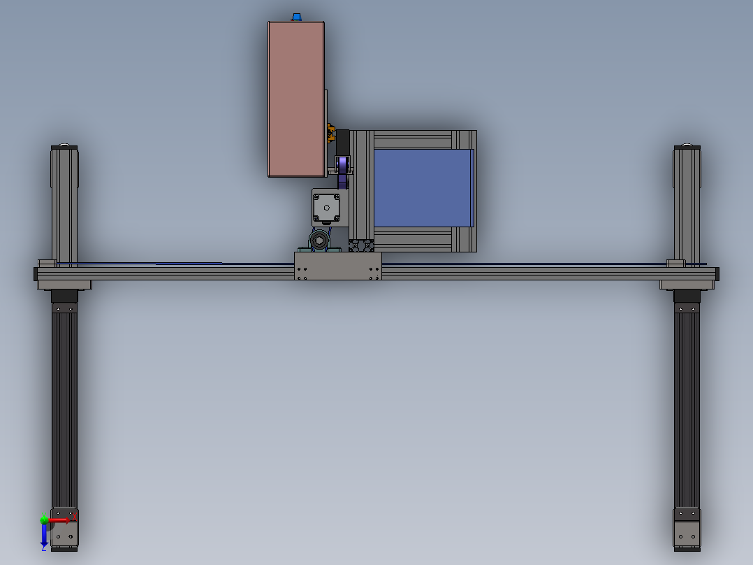 全自动墙体彩绘机设计sw20可编辑俯视图