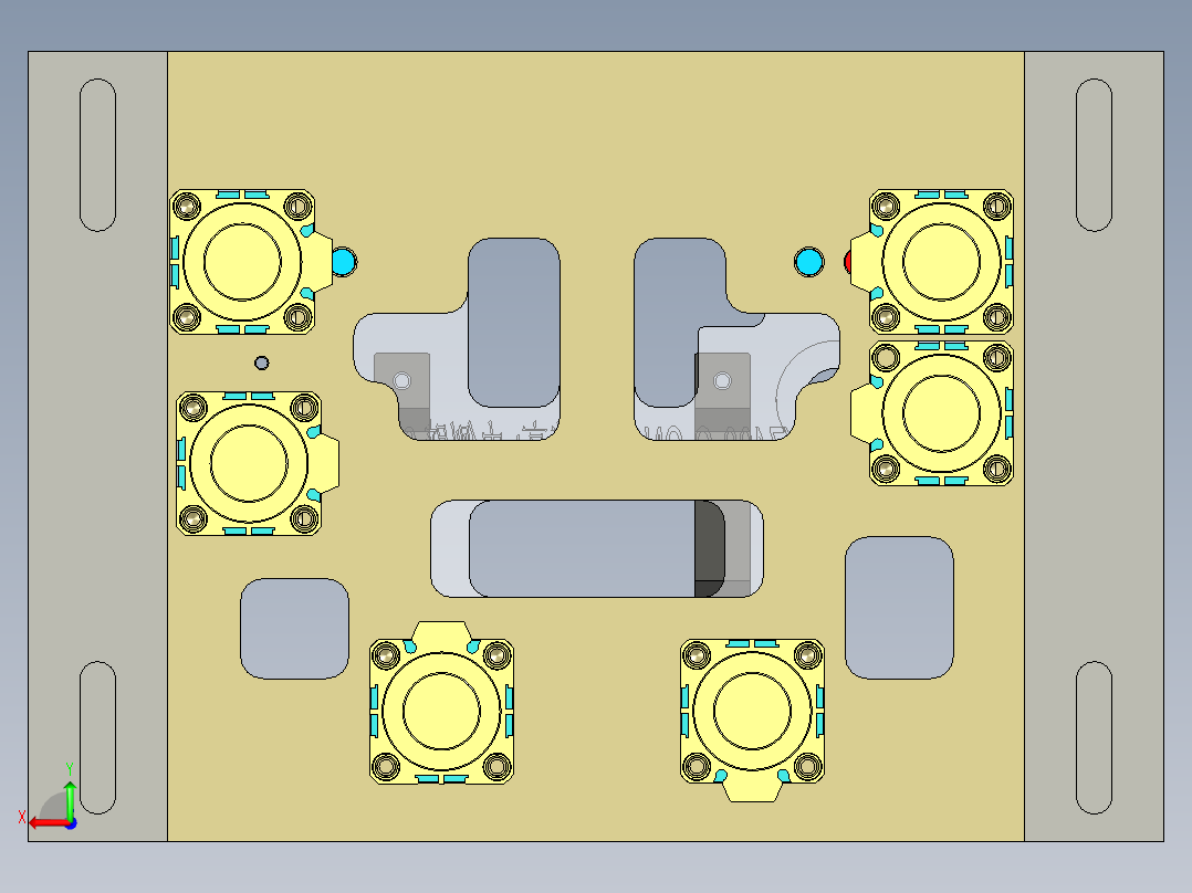 X7400-C-笔记本CNC工装夹具三维模型CNC1铣墙高+内侧壁-201027后视图