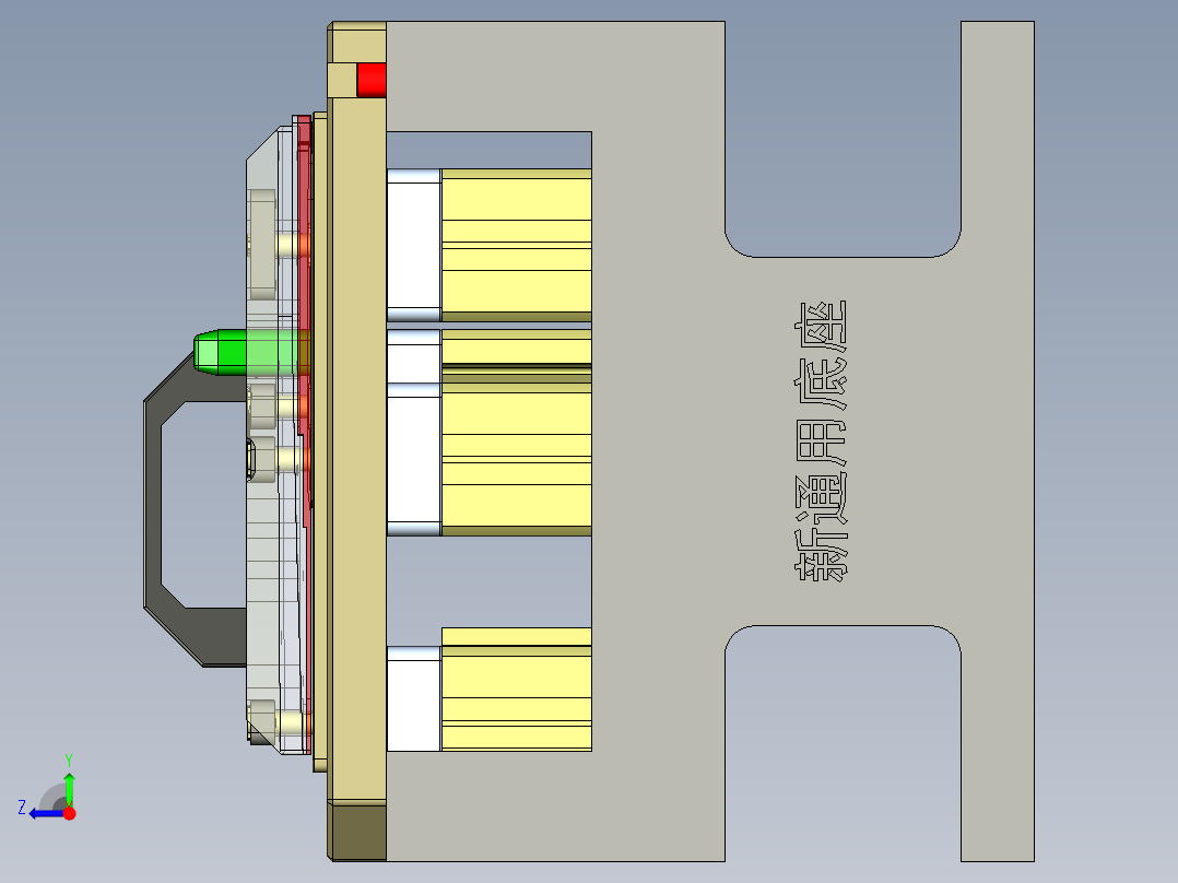 X7400-C-笔记本CNC工装夹具三维模型CNC1铣墙高+内侧壁-201027右视图