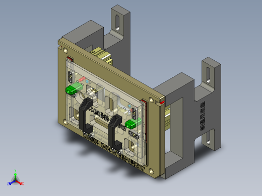 X7400-C-笔记本CNC工装夹具三维模型CNC1铣墙高+内侧壁-201027正等轴测缩略图