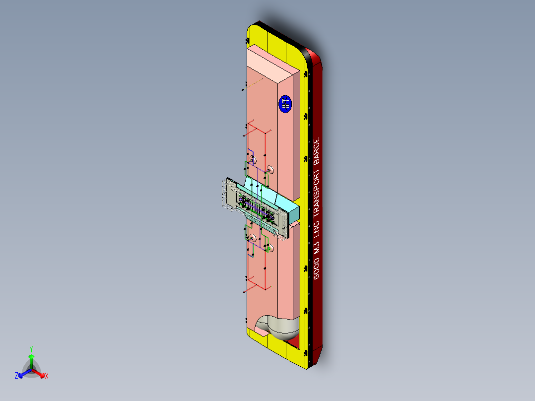 LNG运输船(6000立方米储气量)主视图