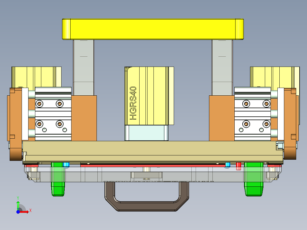 UM5401-C-笔记本CNC工装夹具三维模型CNC2铣侧孔-201215前视图