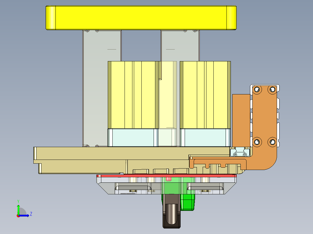 UM5401-C-笔记本CNC工装夹具三维模型CNC2铣侧孔-201215左视图