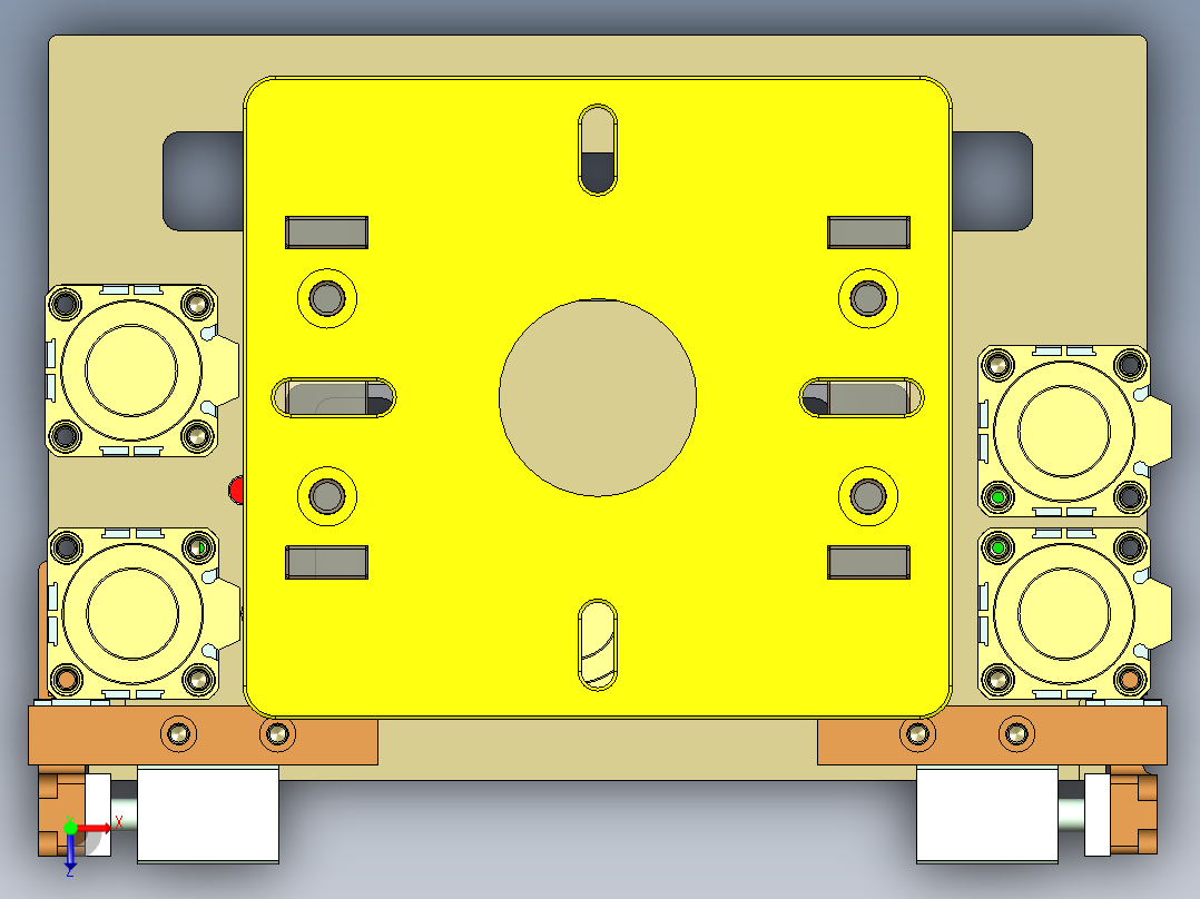 UM5401-C-笔记本CNC工装夹具三维模型CNC2铣侧孔-201215俯视图