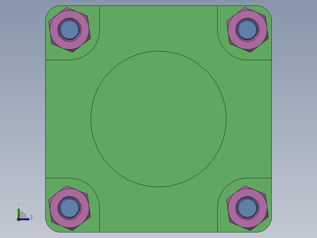 横拉杆气缸（带库欣）63x22x150 mm左视图