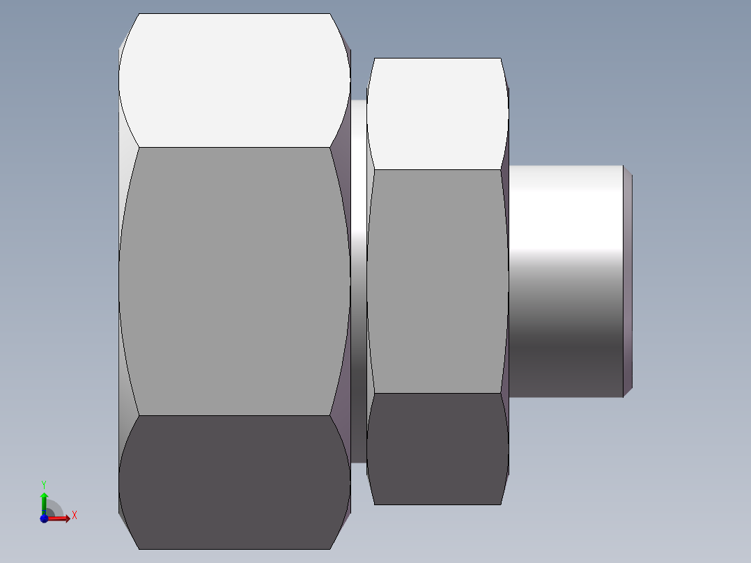 直通变径接头、2D-30-52前视图