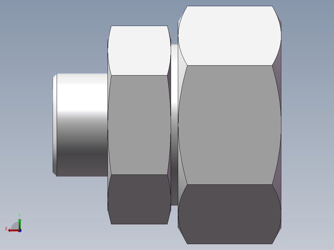 直通变径接头、2D-30-52后视图