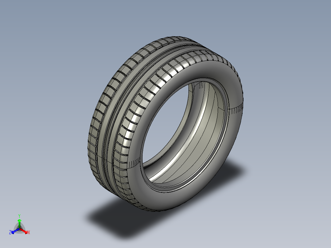 轮胎、车轮、轮毂(57)正等轴测图