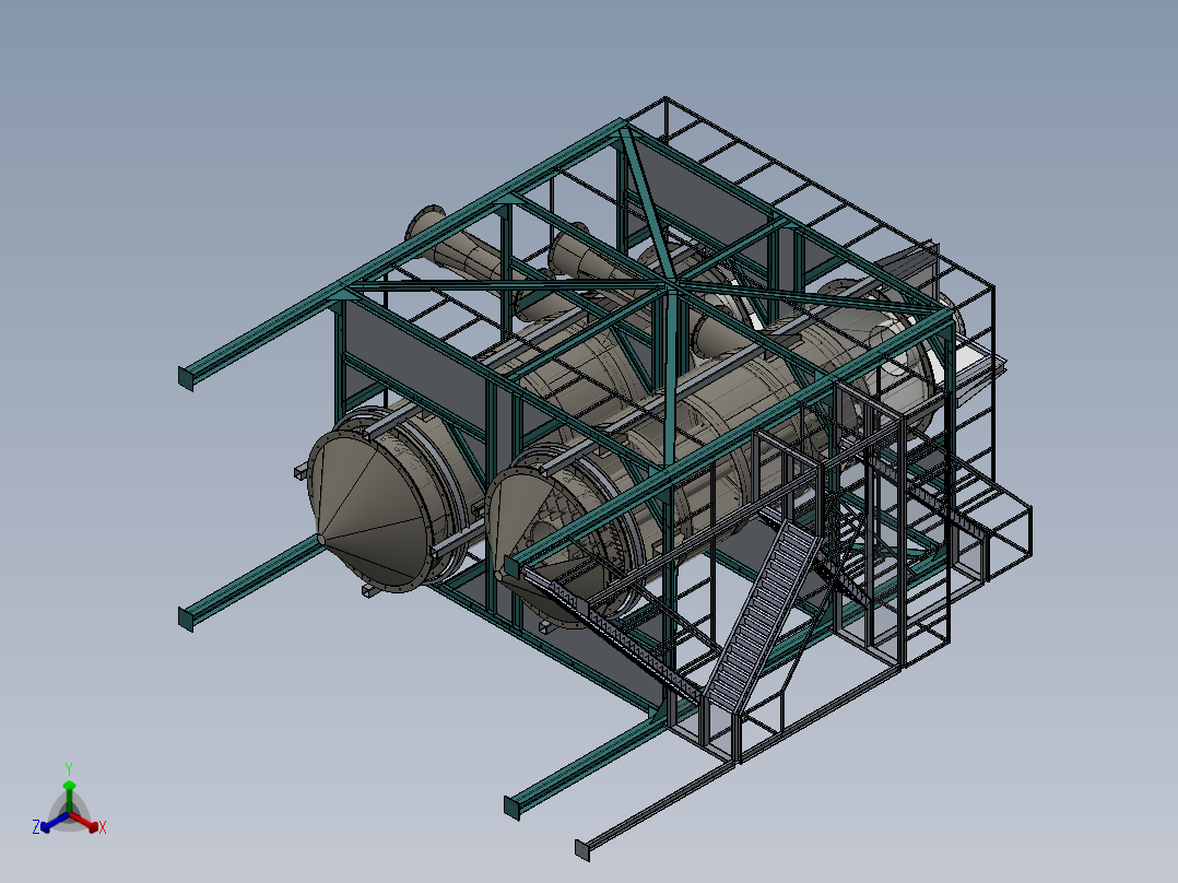 洗涤器正等轴测图