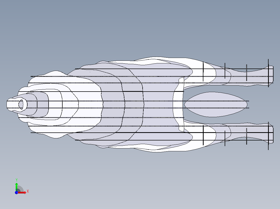 拼装结构狼烧烤架前视图