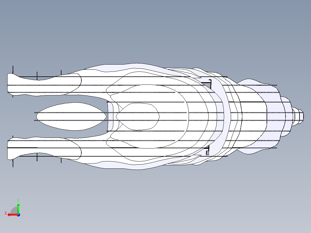 拼装结构狼烧烤架后视图