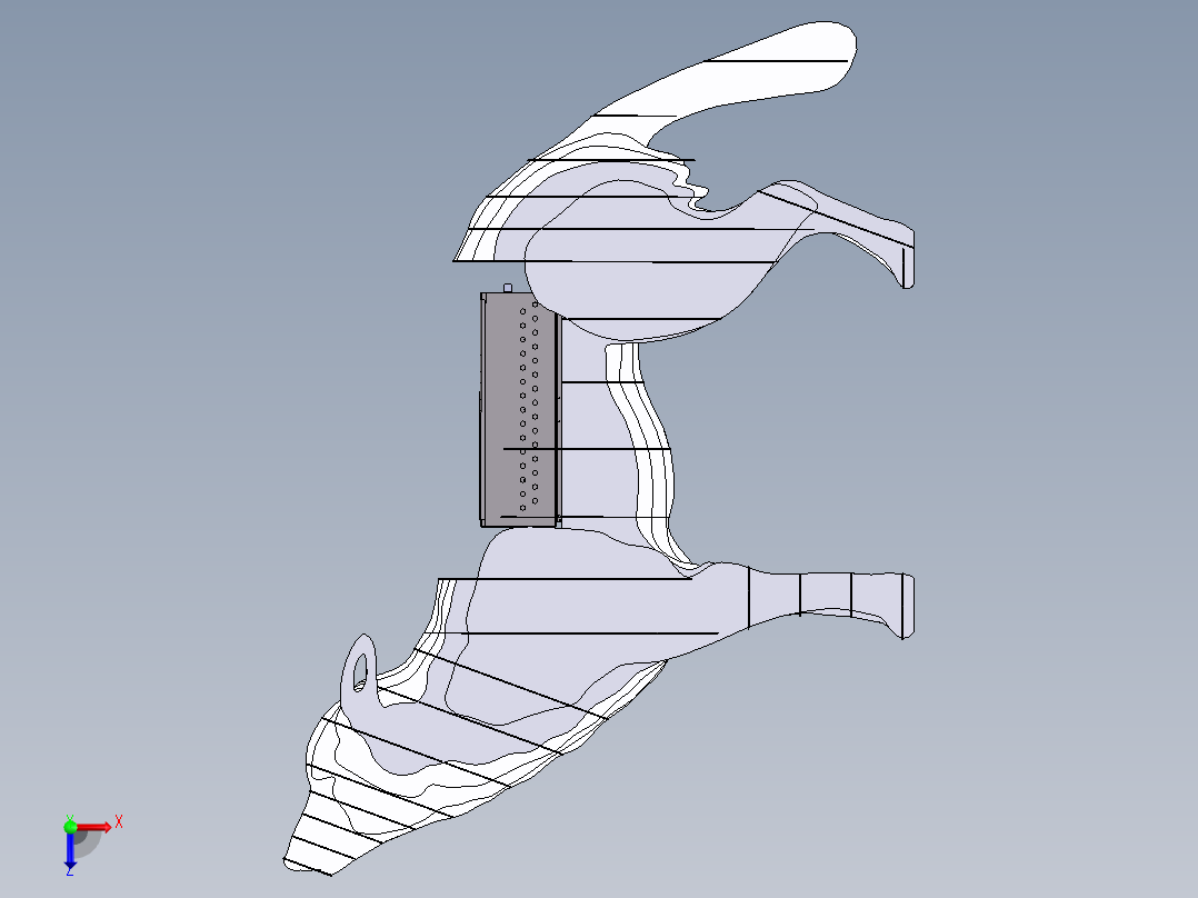 拼装结构狼烧烤架俯视图