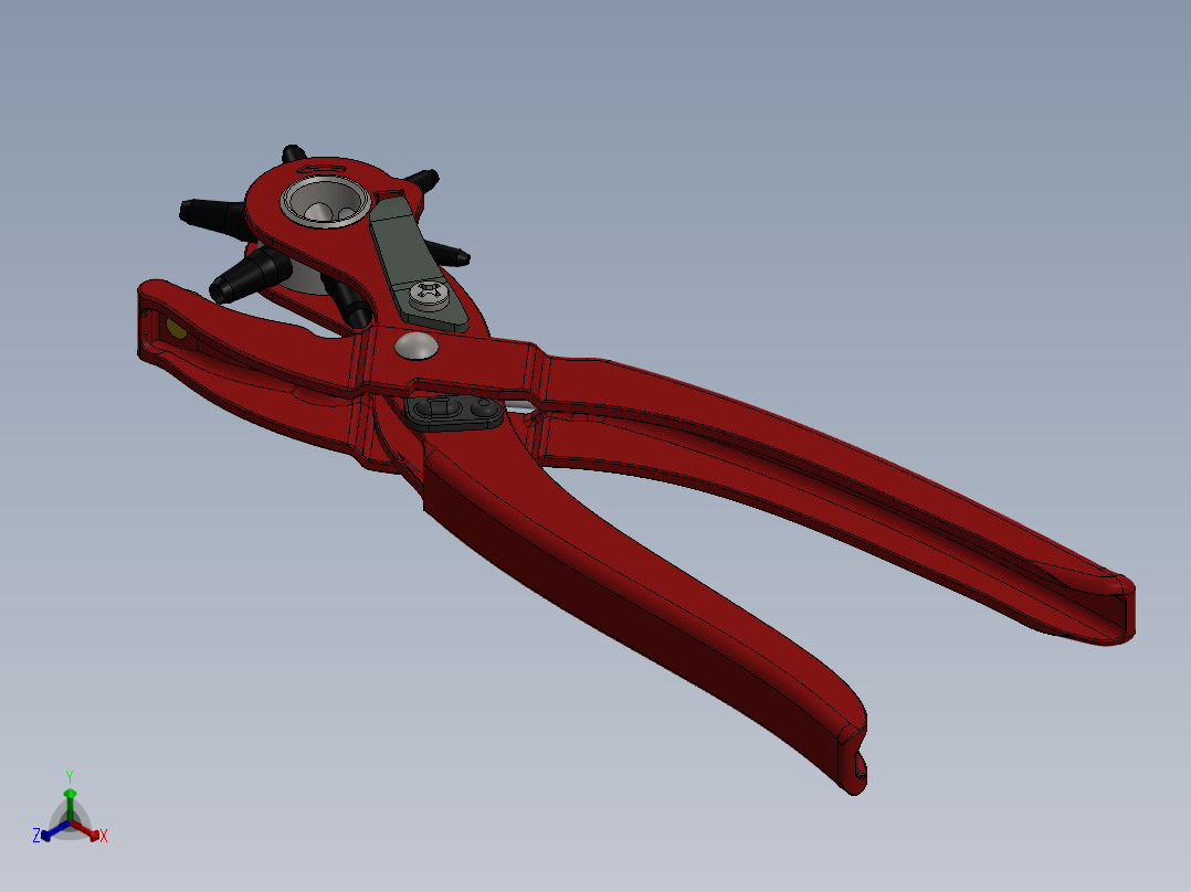 钳子、手钳子(33)正等轴测图