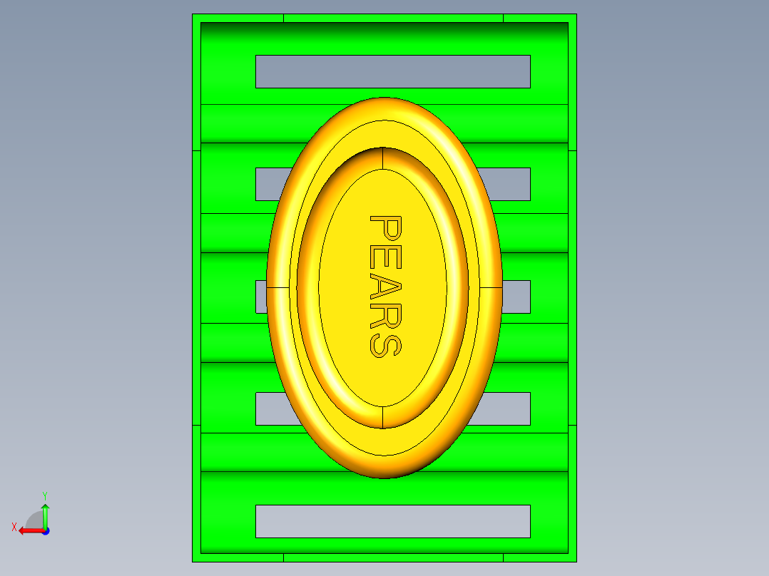 梨牌肥皂后视图