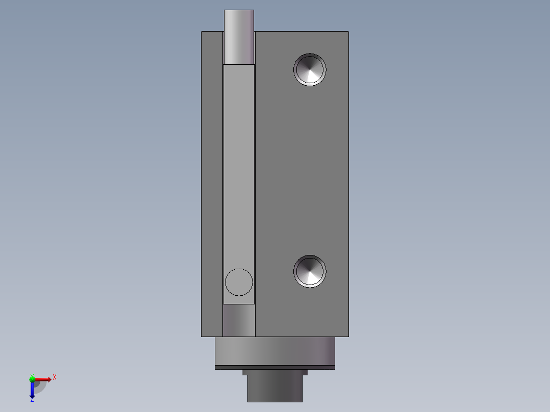 小型自由安装型气缸 SMC CDUJB10-10D俯视图