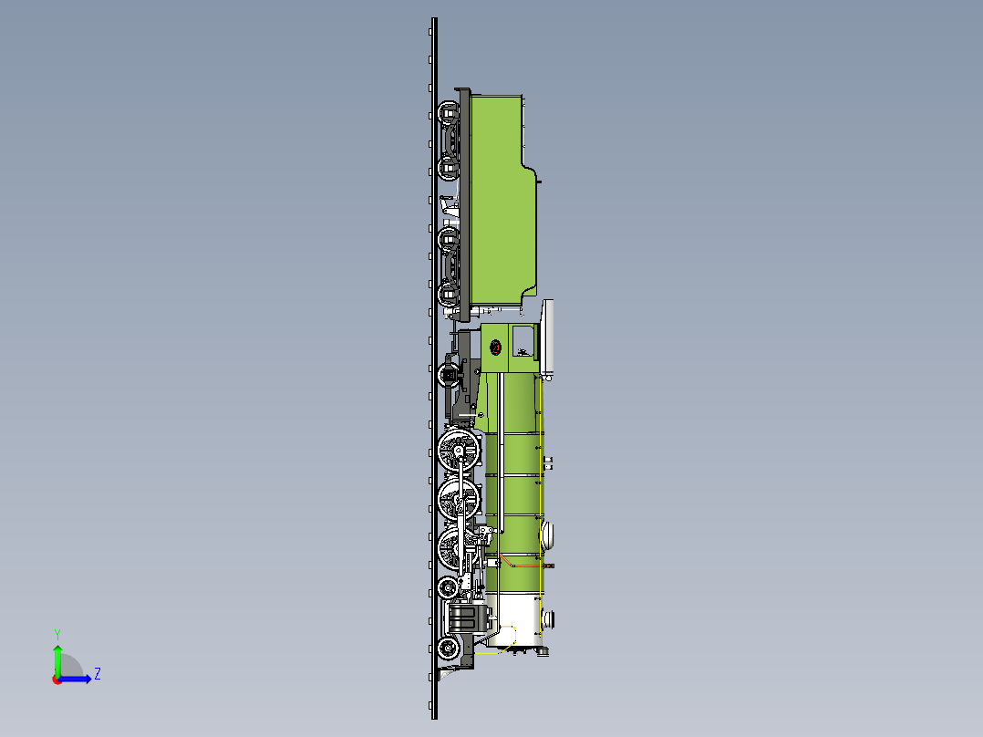 火车机车列车16-da-loco-in-1-12-scale-1832-模型格式为 stp左视图