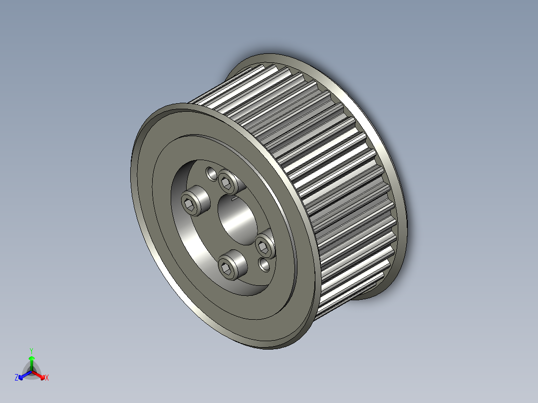 2LE-S5MK-F高扭矩免键式同步带轮AW40S5MK250-F-14526主视图