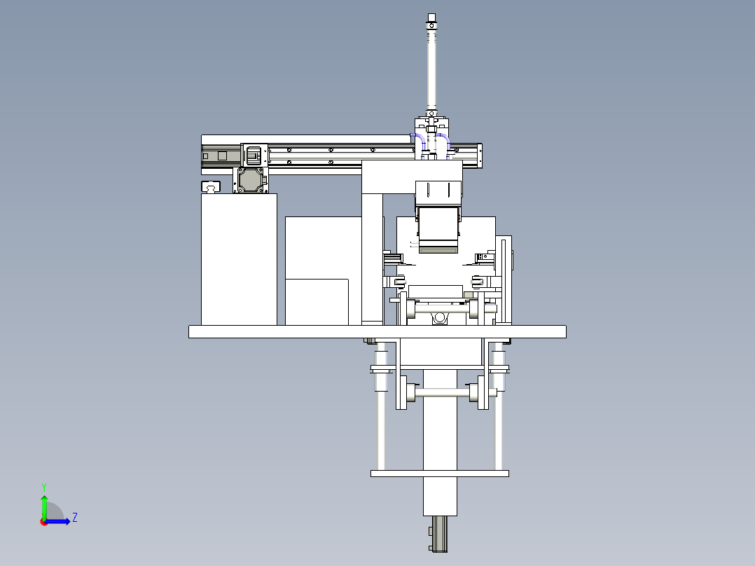 电路板相机自动化检测设备设计左视图