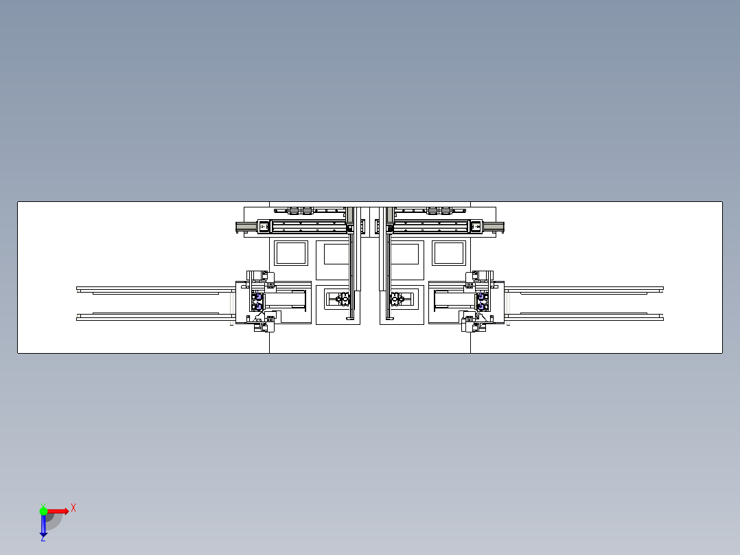 电路板相机自动化检测设备设计俯视图