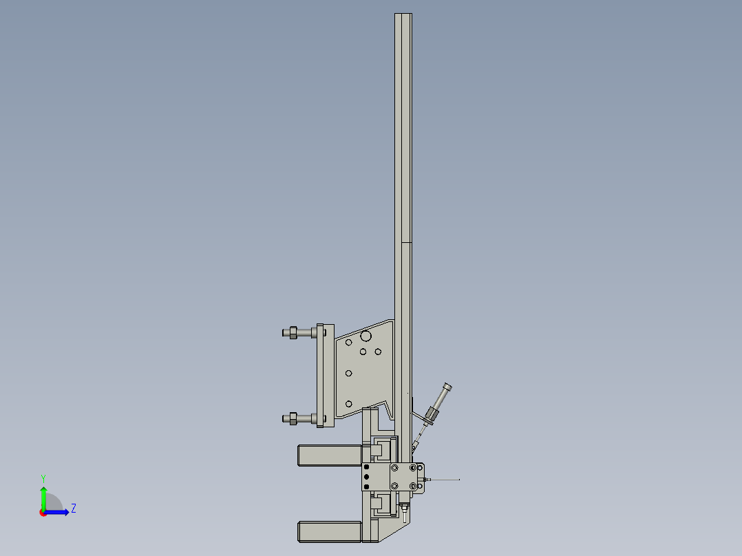 晶体散热片装配左视图