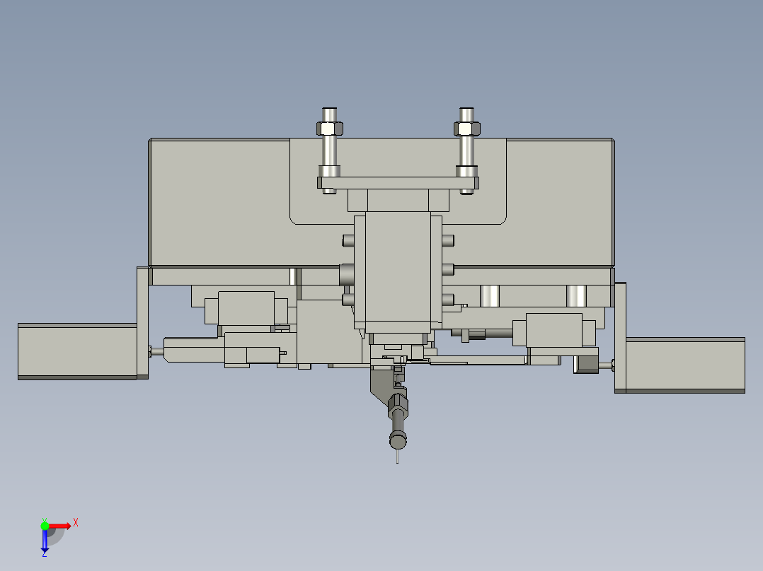 晶体散热片装配俯视图