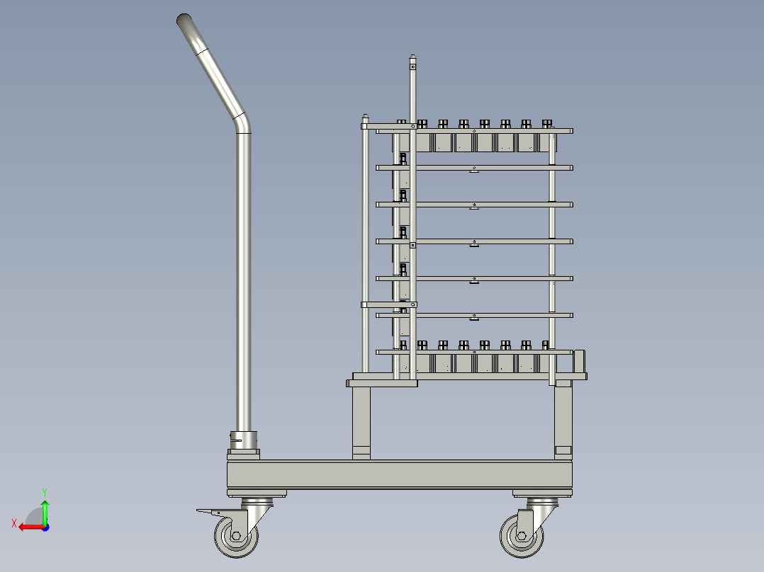 CZXD-烟杆上料小车组件-B后视图