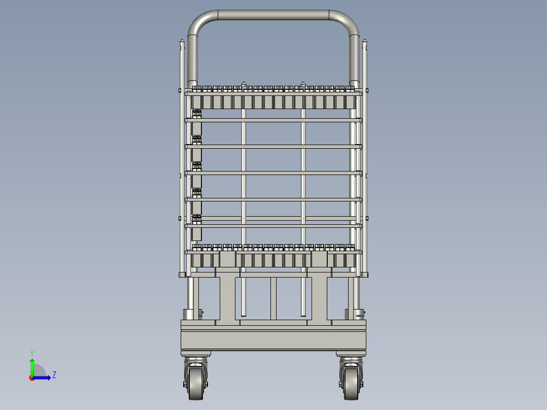 CZXD-烟杆上料小车组件-B左视图
