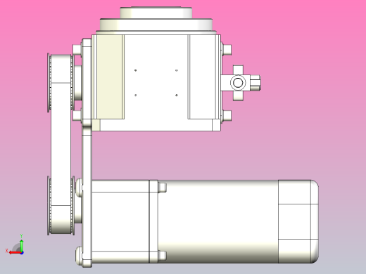 鑫松80DT-同步轮下置L型-250w减速电机-输出销孔-T面安装-SY后视缩略图