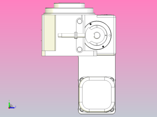 鑫松80DT-同步轮下置L型-250w减速电机-输出销孔-T面安装-SY左视缩略图