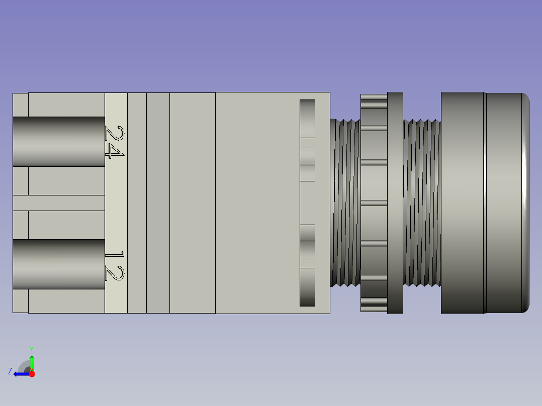 按钮开关红LAY50-22双科-131223右视图