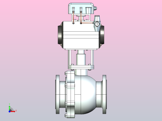 RV Q641F法兰式气动球阀[RVQ641H-16PG]125A前视缩略图