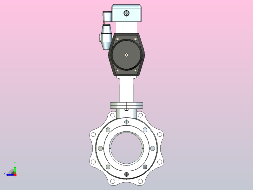 RV Q641F法兰式气动球阀[RVQ641H-16PG]125A右视缩略图