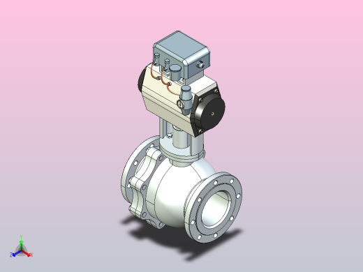RV Q641F法兰式气动球阀[RVQ641H-16PG]125A正等轴测缩略图