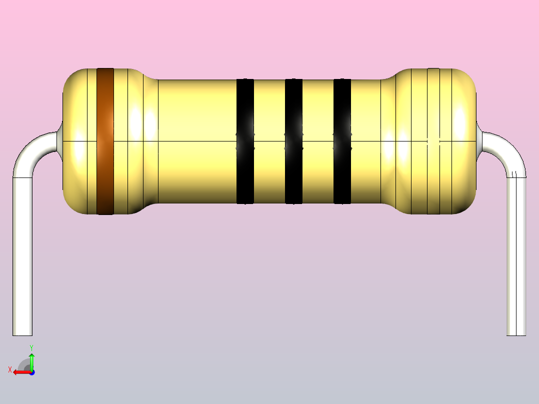 电阻器组RES_AH_3W_800mil_0R_5%后视图