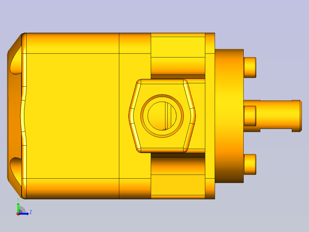 叶片泵装配图及爆炸图和工程图左视图