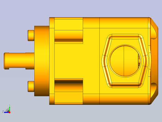 叶片泵装配图及爆炸图和工程图右视缩略图