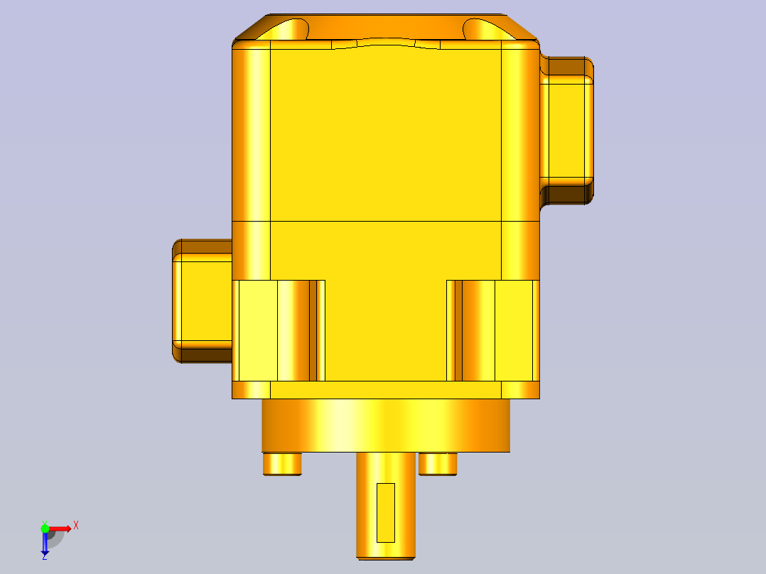 叶片泵装配图及爆炸图和工程图俯视图
