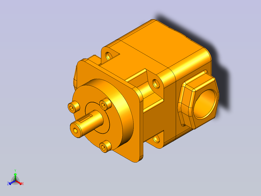 叶片泵装配图及爆炸图和工程图正等轴测图