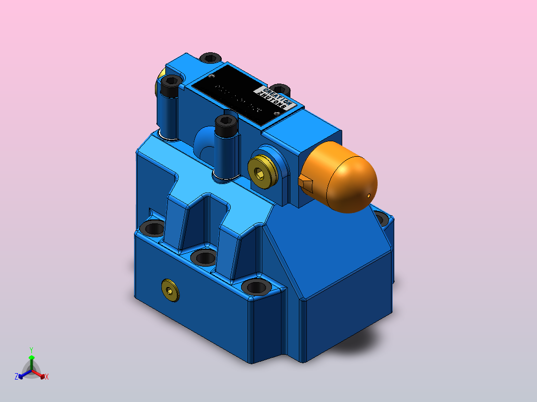 DZ30-2-M 先导式顺序阀正等轴测图
