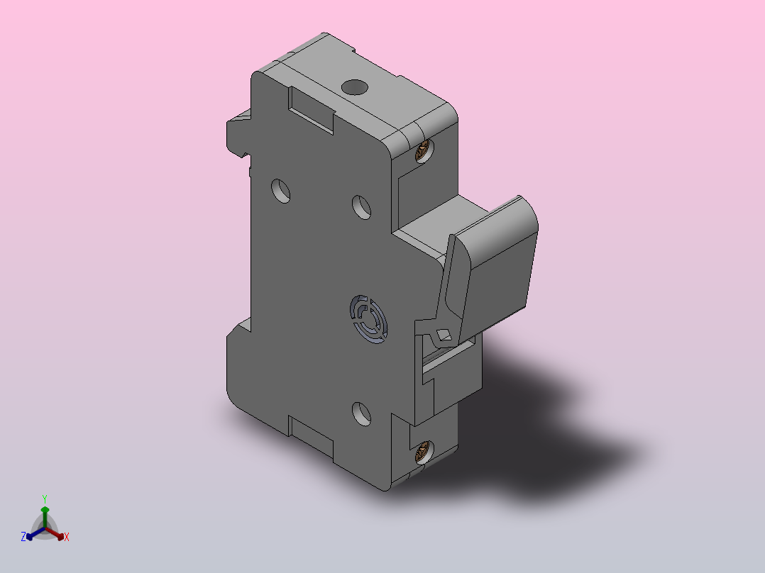 TFBR-321N型轨道式保险丝座[TFBR-321N]正等轴测图