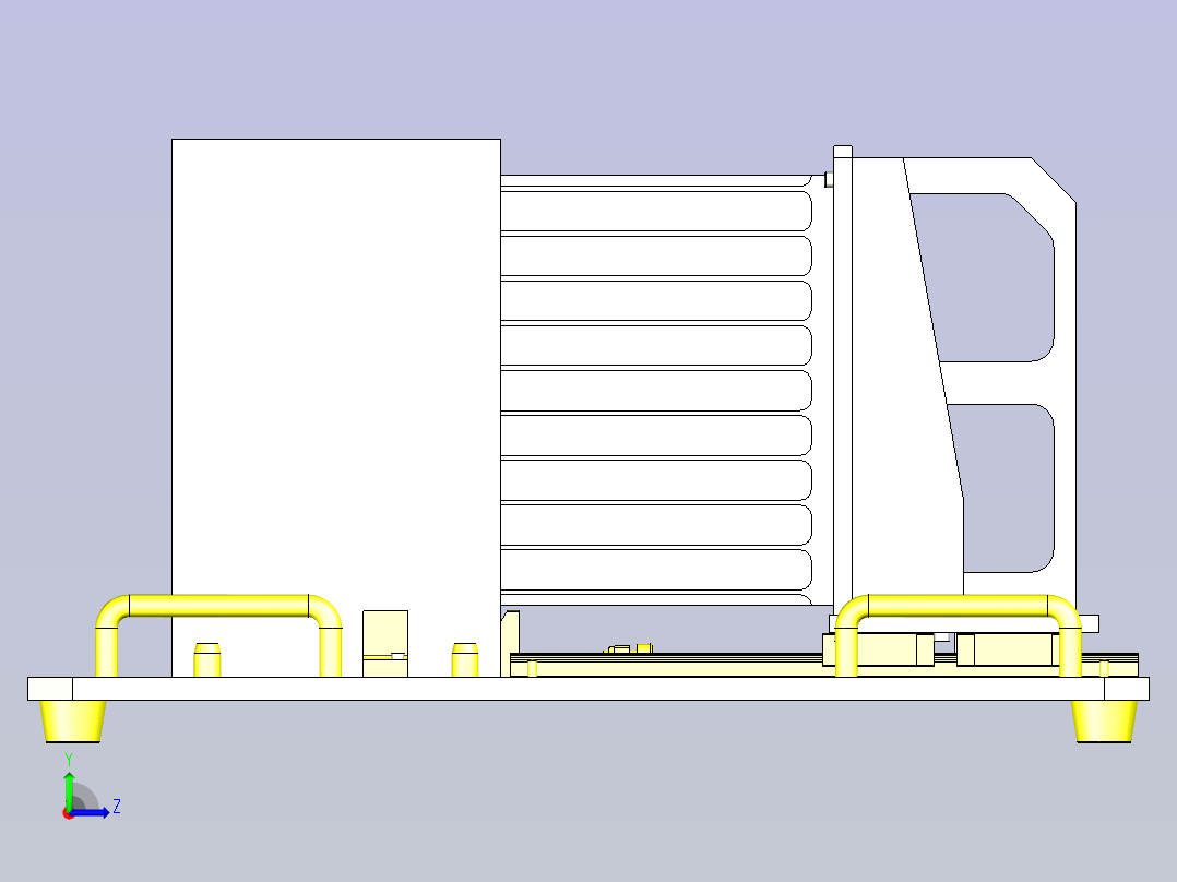 一款组装精度检查夹具3D图模型左视图