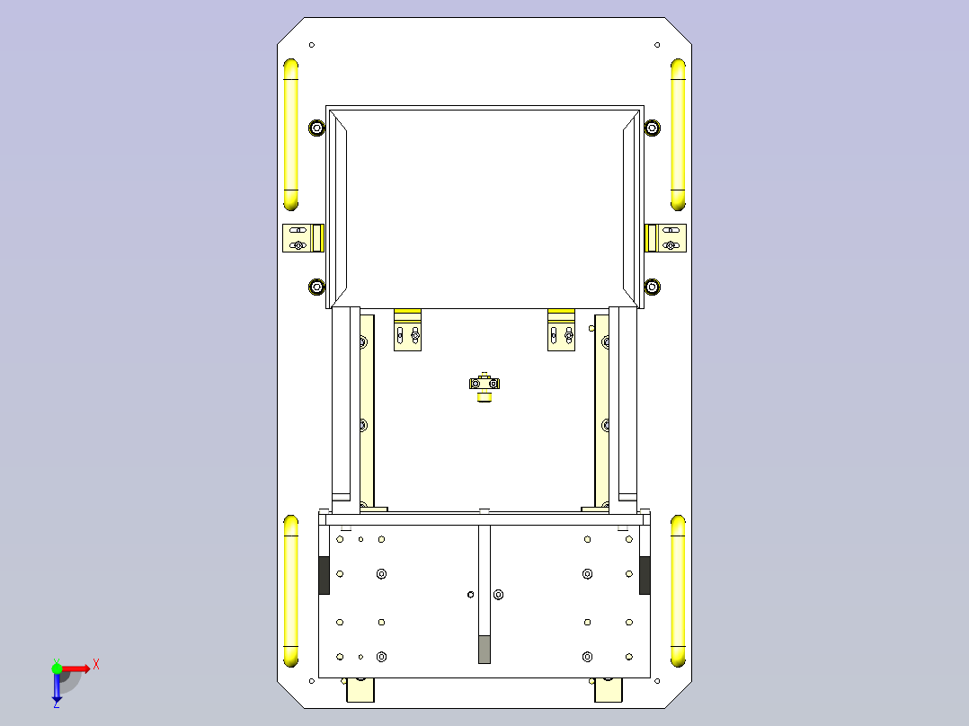 一款组装精度检查夹具3D图模型俯视图