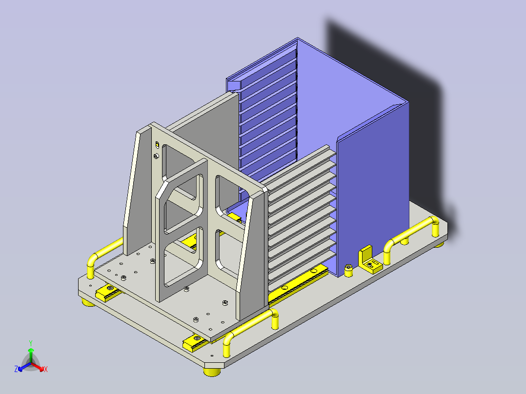 一款组装精度检查夹具3D图模型正等轴测图