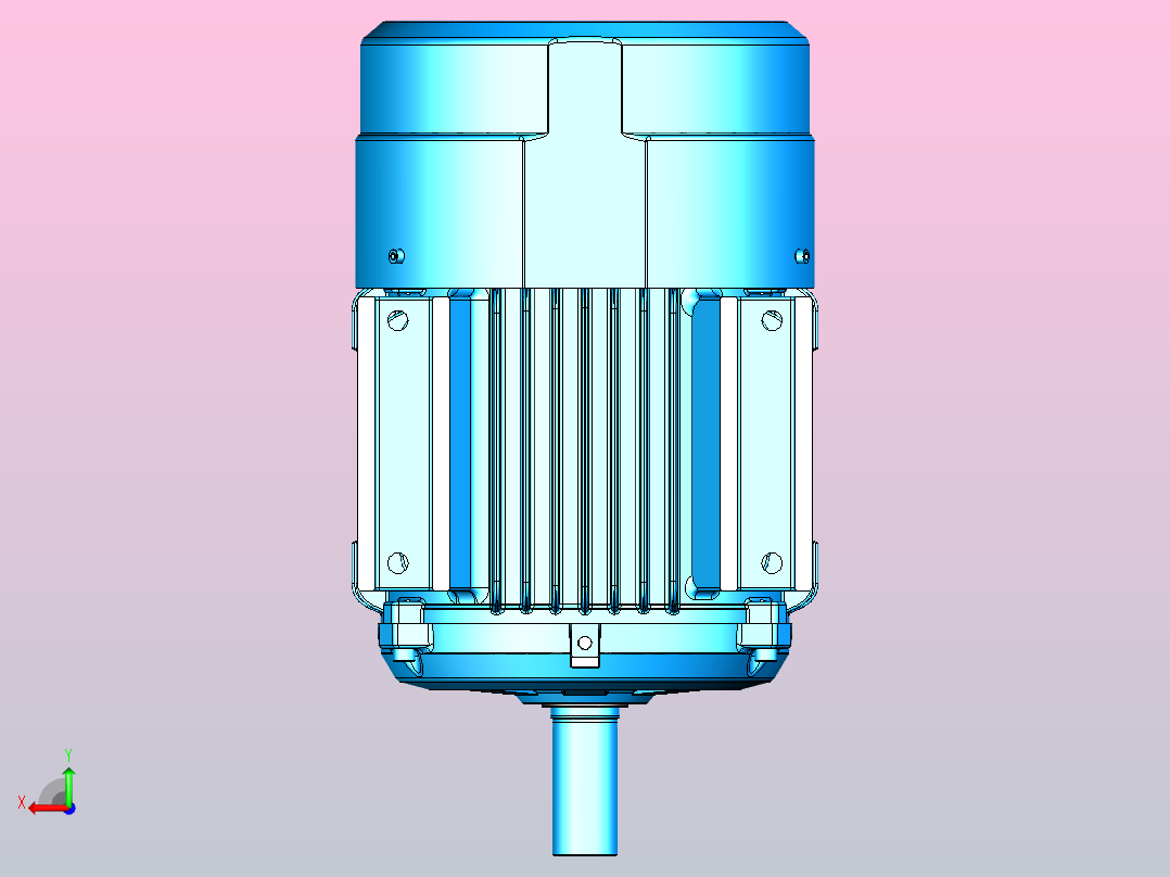 电机- ABB M2BAX132S_B3后视图